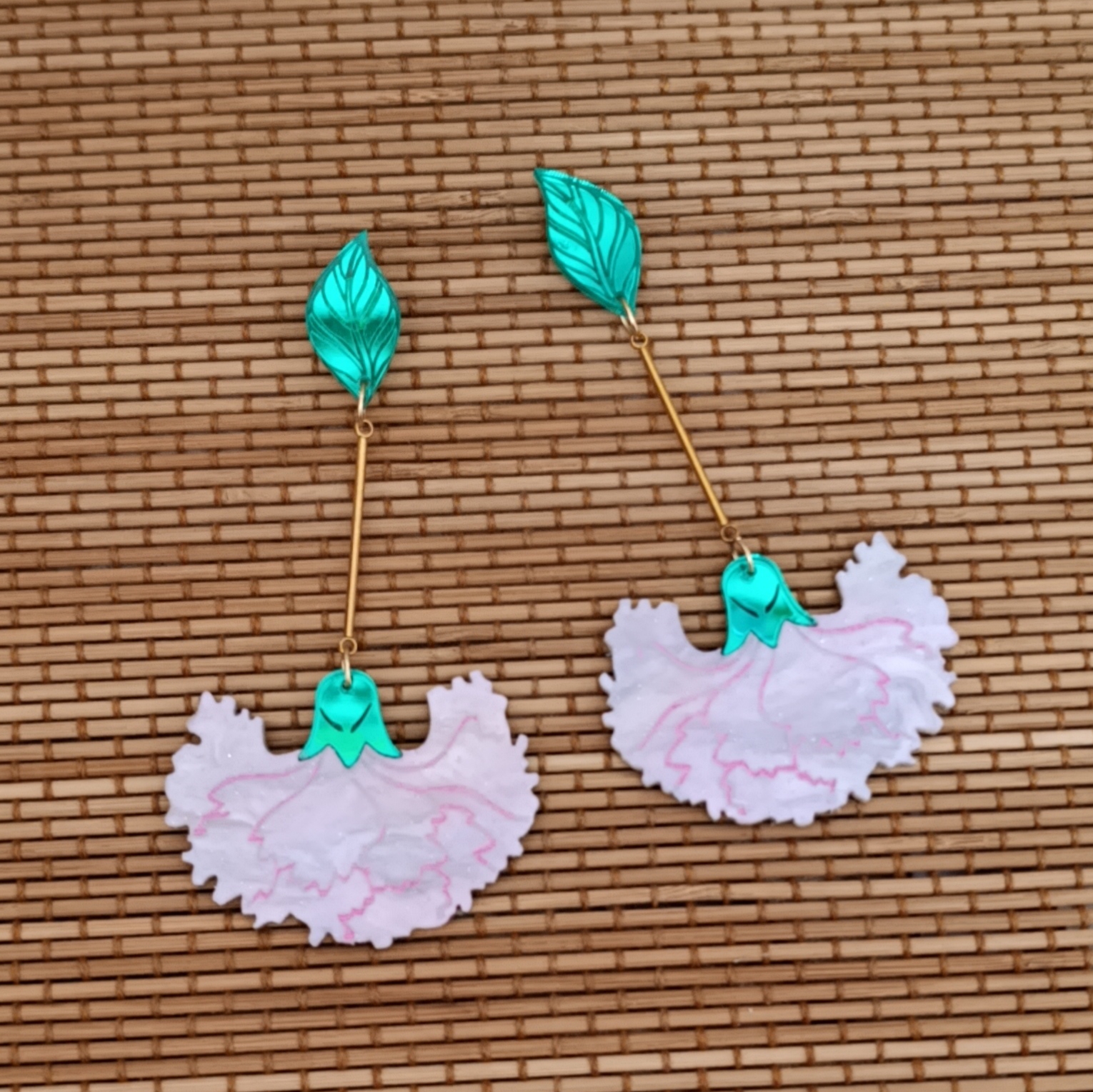 Pendientes Claveles Barrita XL