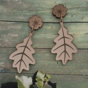 Pendientes Hoja Roble