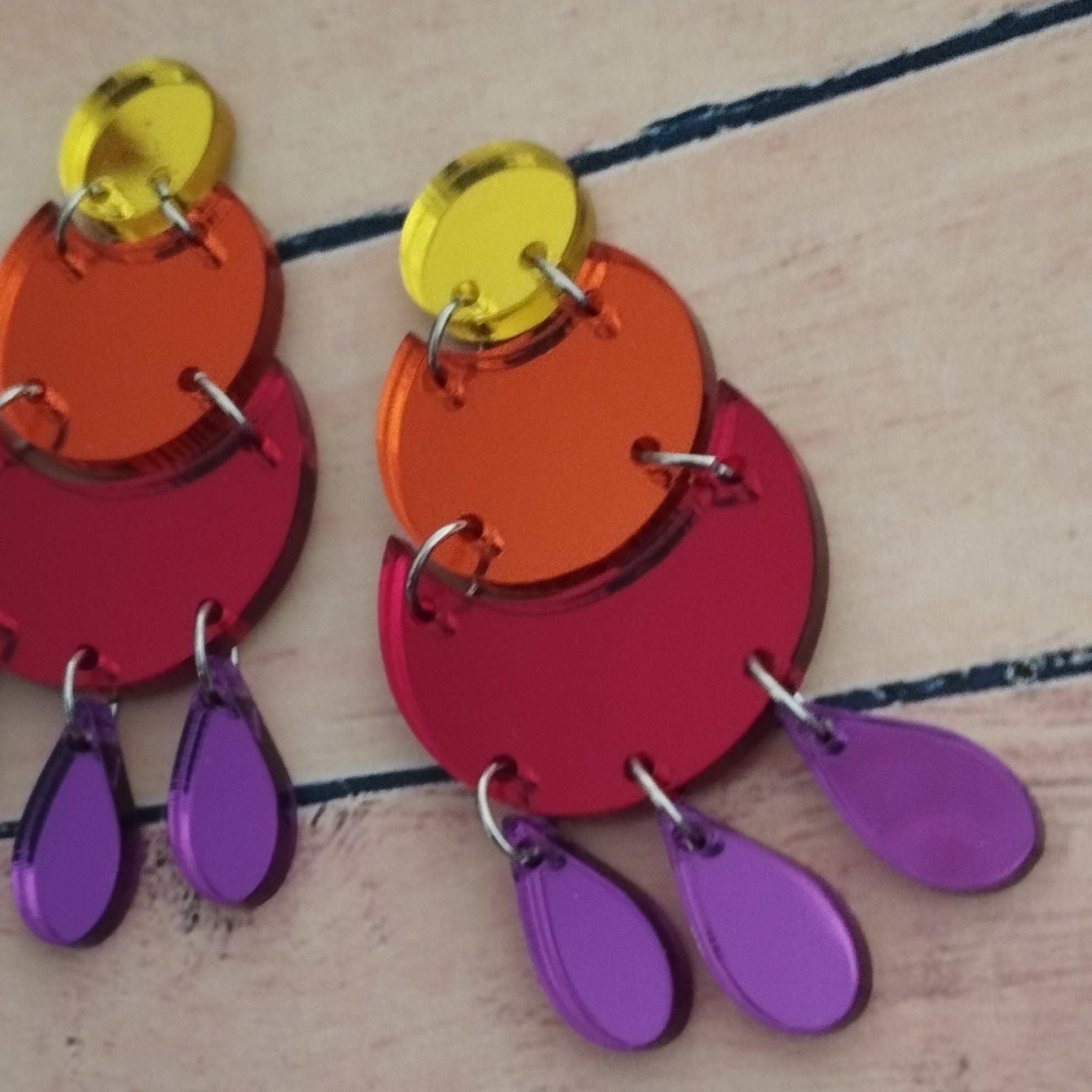 Pendientes Geométricos Círculos - Imagen 2