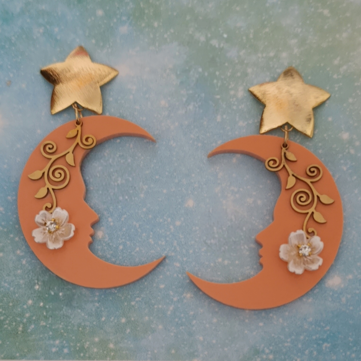 Pendientes Luna Filigrana