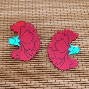 Pendientes Claveles Lado