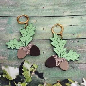 Pendientes Hojas Con Bellotas