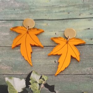 Pendientes Hoja Castaño Fina