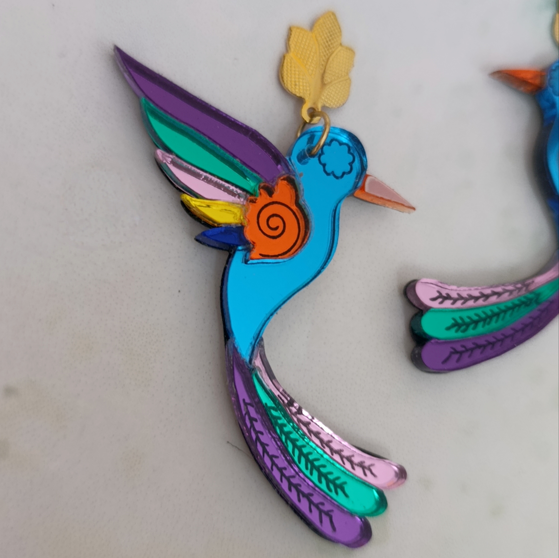 Pendientes Colibrí Multicolor - Imagen 3