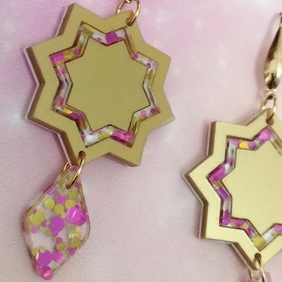 Pendientes Estrella Tartésica Gota - Imagen 2