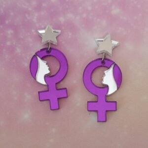 Pendientes Símbolo Mujer Perfil