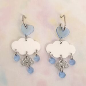 Pendientes Nube Con Gotas