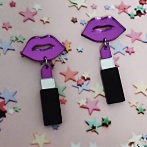 Pendientes Labios Con Barra De Labios