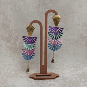 Pendientes Abanicos De Colores