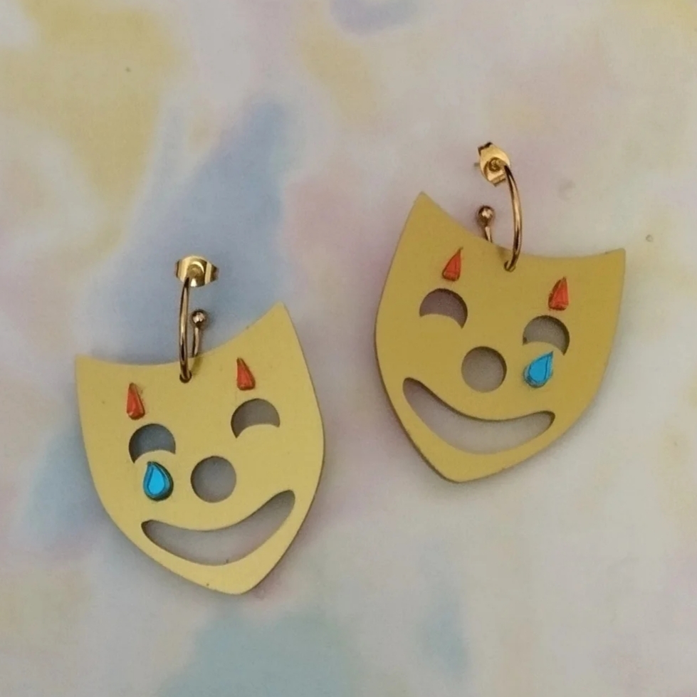 Pendientes Máscara Carnaval - Imagen 2