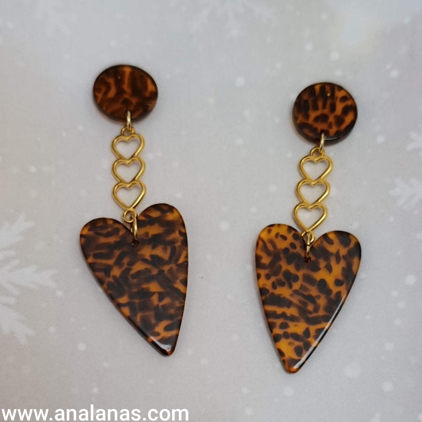 Pendientes Corazón Leopardo - Imagen 2